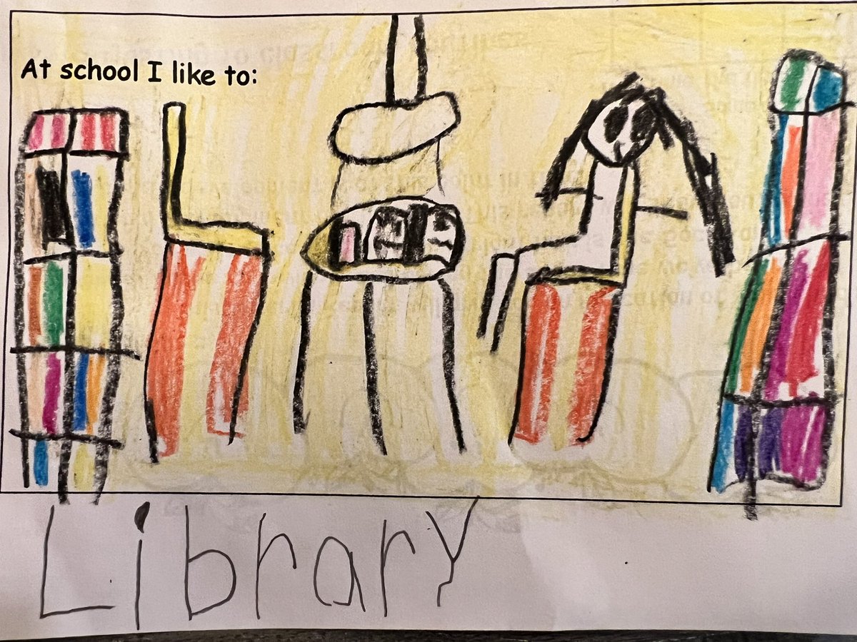 Happy #CanadianSchoolLibraryDay from my 5 year old - I like to Library, too 🩷 #sd36tl #BCTLA @bctla @CdnSchoolLibrar #sd36learn