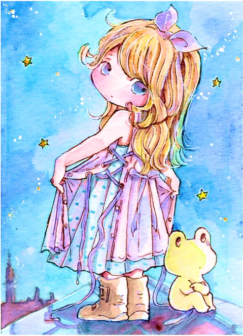 おはようございます 寒暖差激しいですね。 気をつけてお過ごしください  『今夜なら飛べそうな気がするの』  そう思う夜もあるよね