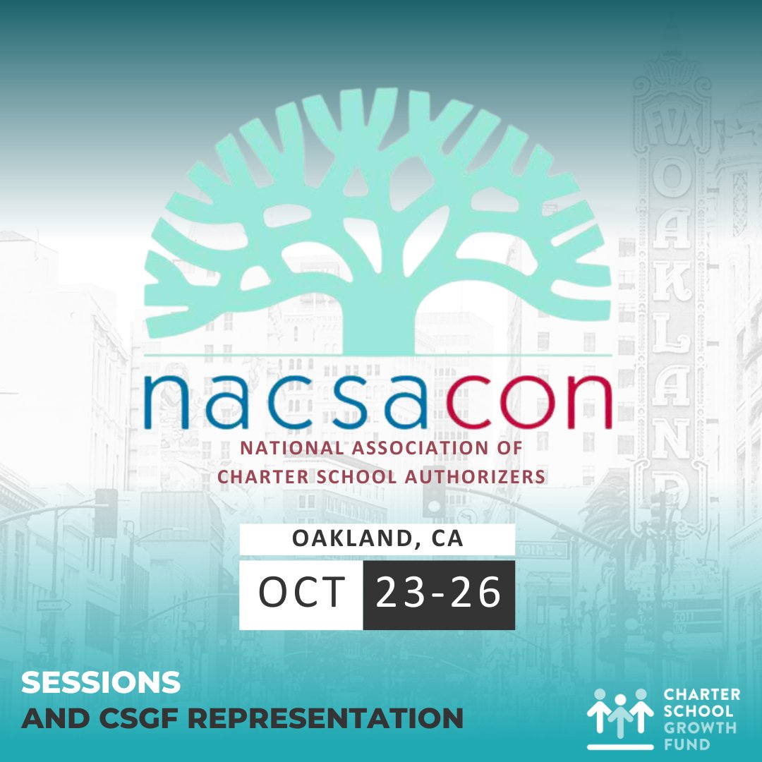 CharterGrowth's tweet photo. Excited to share that Charter School Growth Fund (CSGF) is bringing their expertise to #NACSACON23! 

#CSGF #CharterGrowth #Education #Charterschools https://t.co/54ZSbf99BV
