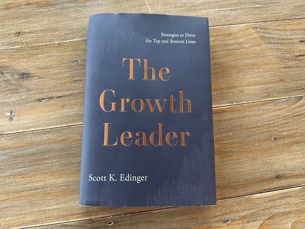 “Sales is where strategy goes to die.” 

I’ve been waiting for this book from ⁦<a href="/ScottKEdinger/">Scott K. Edinger</a>⁩ for &gt; 2 years. It’s out tomorrow (I got mine last week) and it’s going to make a splash. 

Aimed squarely at CEOs of sales-driven orgs. 

amazon.com/Growth-Leader-…