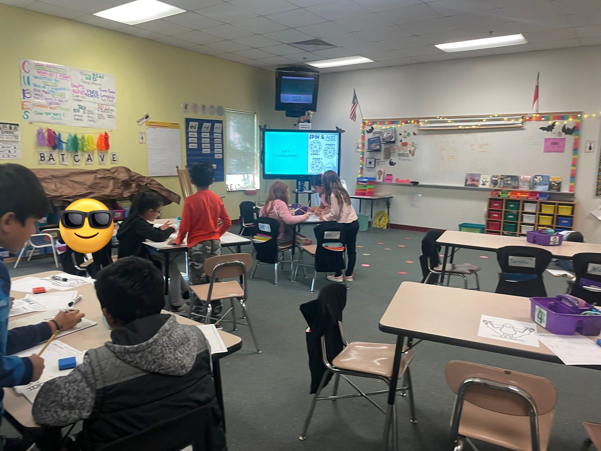 We are so happy to be back and loving the start of Bat week! My amazing second graders were excellent collaborators today as we reviewed addition strategies and practiced adding three 2-digit numbers! I loved hearing all their great math talk! <a href="/CarpElem/">Carpenter Elementary</a>