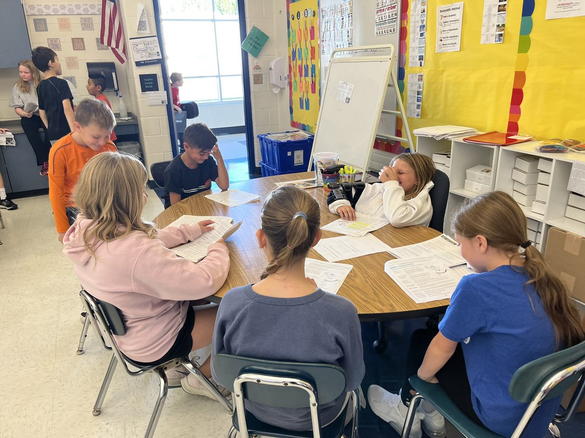 So many smiles and laughs today when fourth graders acted out a play to practice our reading fluency!📚