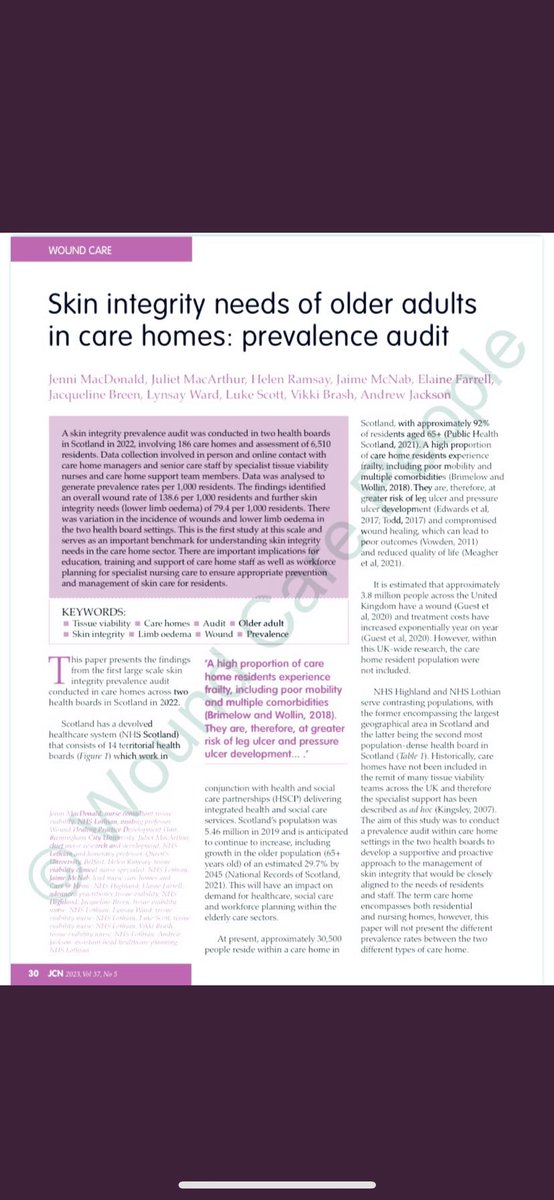Jaime McNab QN (@jaimejmmcnab) on Twitter photo Huge thanks to all the Care Homes across Highland and Lothian who made this possible. <a href="/LothianTVN/">NHS Lothian Tissue Viability Team</a> <a href="/TheJenMacMethod/">Jenni Mac</a> <a href="/EllaFar48492170/">Elaine (Ella) Farrell</a> <a href="/JulietMacArthur/">Juliet MacArthur</a>
Understanding the complexities of skin integrity needs in older adults
<a href="/scottishcare/">Scottish Care</a> <a href="/QNI_Scotland/">QNIS</a> <a href="/CareInspect/">Care Inspectorate</a> <a href="/HF290622/">My Health-My Care-My Home</a> Huge thanks to all the Care Homes across Highland and Lothian who made this possible. <a href="/LothianTVN/">NHS Lothian Tissue Viability Team</a> <a href="/TheJenMacMethod/">Jenni Mac</a> <a href="/EllaFar48492170/">Elaine (Ella) Farrell</a> <a href="/JulietMacArthur/">Juliet MacArthur</a>
Understanding the complexities of skin integrity needs in older adults
<a href="/scottishcare/">Scottish Care</a> <a href="/QNI_Scotland/">QNIS</a> <a href="/CareInspect/">Care Inspectorate</a> <a href="/HF290622/">My Health-My Care-My Home</a>
