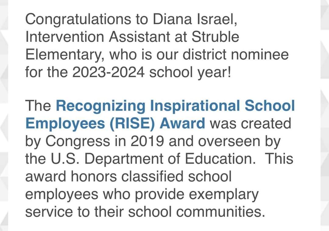 NWLSD_HRDept's tweet photo. Congratulations, Ms. Israel! Your dedication and commitment to our students is truly inspiring! Thank you for helping shape their futures #NorthBest https://t.co/Mtq0VFjmgU