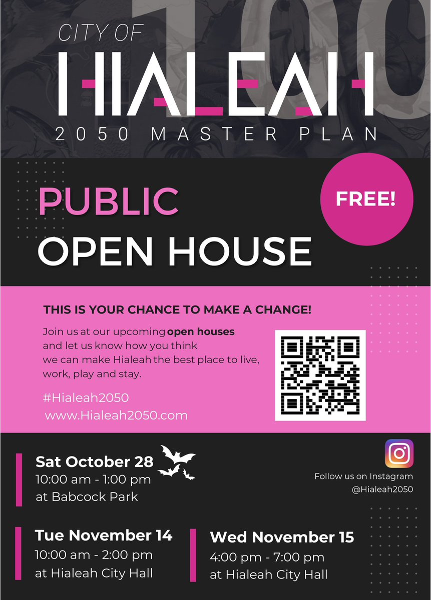 cityofhialeah's tweet photo. The City of Hialeah has embarked on an ambitious Master Plan for the vision of the next 25 years that aims to enhance the City's infrastructure and livability and increase the quality of life for our City residents. #Hialeah2050 https://t.co/TNlGxs8iD6