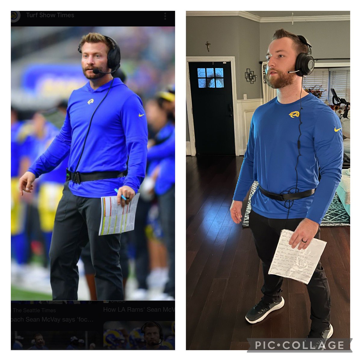 espencer1103's tweet image. Pretty close  @NFL  @RamsNFL  #halloween #seanmcvay