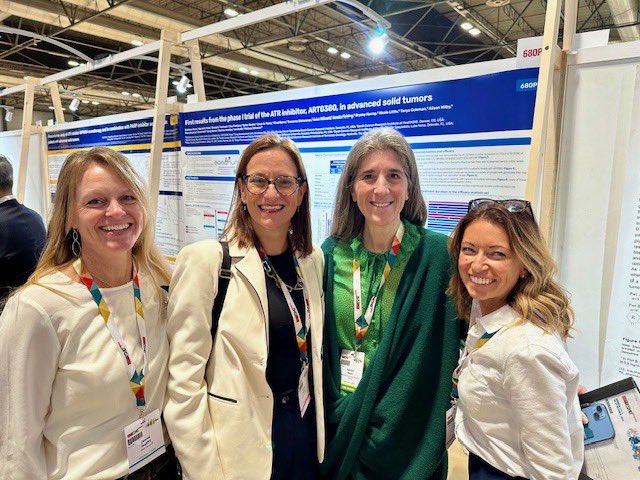 desiree_headley's tweet photo. Incredibly grateful to all the pts, their families &amp; care takers, &amp; the investigators &amp; their staff for the incredible investment they have made in this clinical trial that contributed to this (fabulous) poster. @myESMO @artiospharma #DDR #ClinicalResearch #cancersucks #atr https://t.co/qNtfwHcfwv