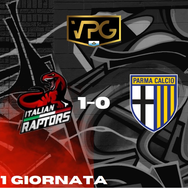 📌 FULLTIME 

🏆<a href="/VPGItaly/">Virtual Pro Gaming Italy 🇮🇹</a> - SERIE D1 1ª GIORNATA    
🏠🆚@THEELEVENTEAM 5- 0 ✅
⚽️| <a href="/ImPrinceX_MMIII/">ImPrinceX_MMIII</a> , X3 @NotDodi86  ,
<a href="/LoSqualoo_/">LoSqualo_-</a>
👟| X2 #alex_lanza001 , <a href="/JustKita8/">JustKita</a> , <a href="/JinxedFury/">AnguissaJR</a> 

🏆<a href="/VPGSanMarino/">Virtual Pro Gaming San Marino 🇸🇲</a> - SERIE C 1ª GIORNATA 
🏠🆚@ParmaVirtualEsports 1-0✅
⚽️| TAVOLINO
👟| SGABBELLO