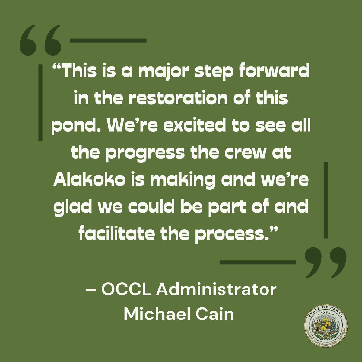 GovHawaii's tweet photo. Thousands of hands help restore 600-year-old Akakoko Fishpond Wall. It was an impressive sight. People of all ages, in a half-mile long line, each placing rock after rock on an ancient wall that protects the Alakoko fishpond, just outside Līhu‘e. https://t.co/WXI6HpbA2h