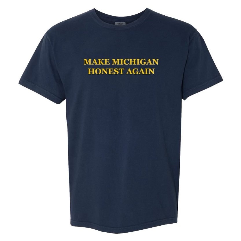 _willcompton's tweet photo. Gotta listen to the fans

They want Michigan colors? We deliver Michigan colors

Make Michigan Honest Again 🔗 https://t.co/zNdpSfncCn https://t.co/Kn8phumBq0