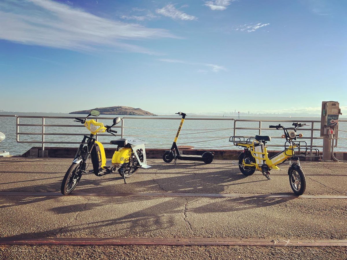 SunrydeMobility's tweet photo. It was a great and productive week at North American @MicromobilityCo Industries Event in San Francisco! 

#fooddelivery #deliveryrider #sustainability #bestebikes #deliveryrider #ebikecommute #deliveryriders #fooddelivery #couriers #pedalassist #ebikes https://t.co/nI6H1nLWeB