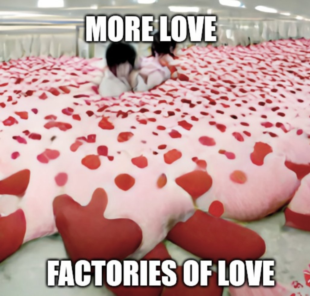 we need more love. Factories of love.