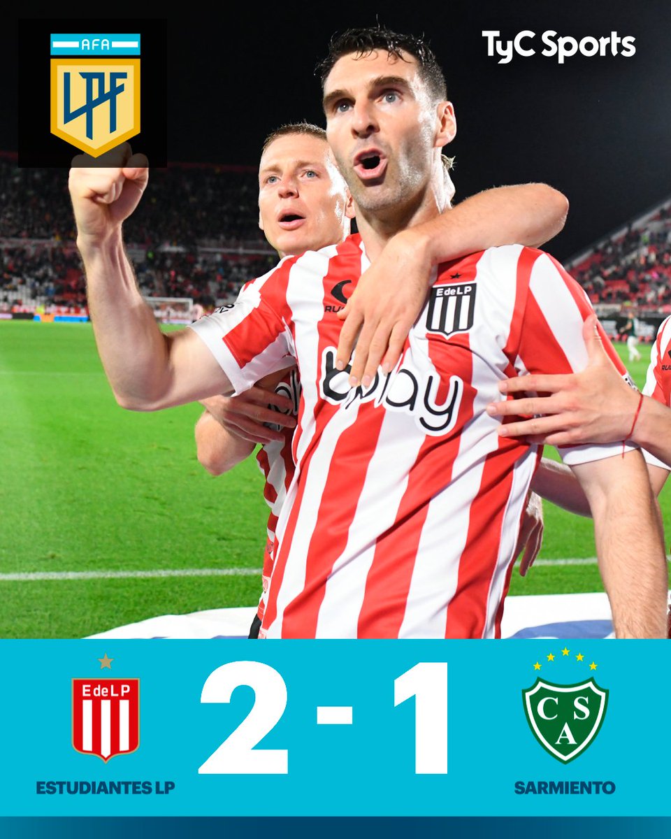 ¡GANÓ ESTUDIANTES EN LA PLATA!

Con goles de Boselli y Romero, el Pincha venció 2-1 a Sarmiento en Uno. Kaprof descontó en la visita que quedó a tres puntos del último que desciende de la tabla anual, Huracán. #CopaLigaProfesional
