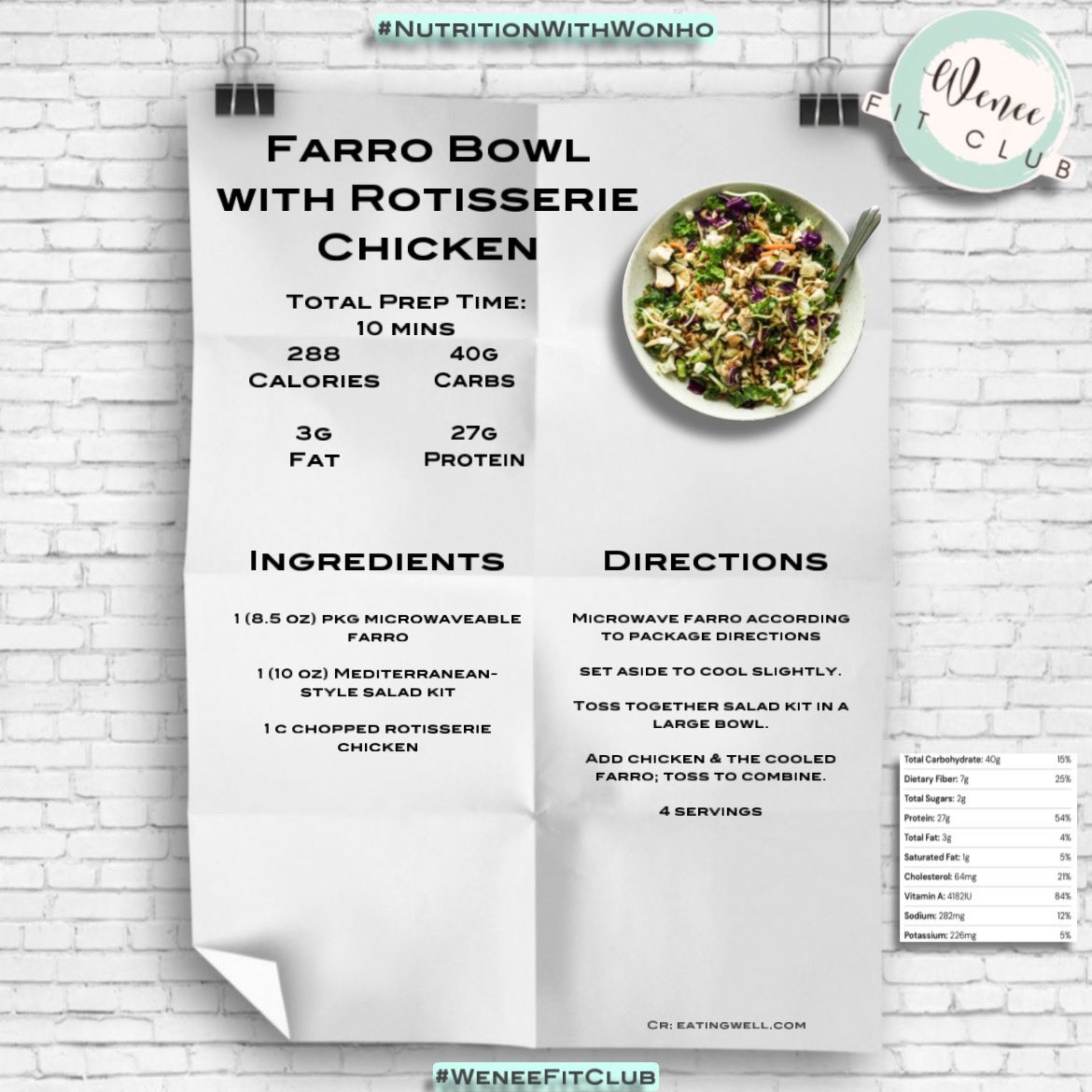 WeneeFitClub's tweet photo. #TargetedTuesday 
How to get a healthy dinner in today’s “always-on-the-go” world? 

💡Simple, delicious meals in 20 min or less!

Adjust to your preferences / needs of course 😊. 
 
#NutritionWithWonho #WeneeFitClub #WONHO #WENEE @official__wonho @official_WH_jp @WeneeFitClub https://t.co/Nn0Yfwu5kg