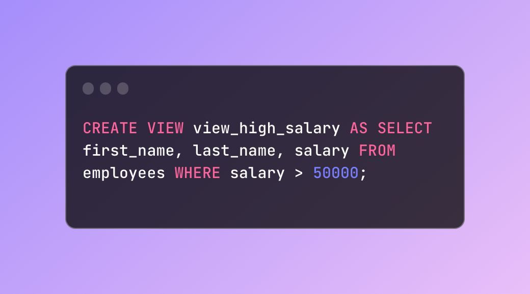 raulmontesin's tweet image. ¿Sabías que puedes crear vistas en SQL? Son como tablas virtuales basadas en el resultado de una consulta. #SQLViews #DataPerspective 👓