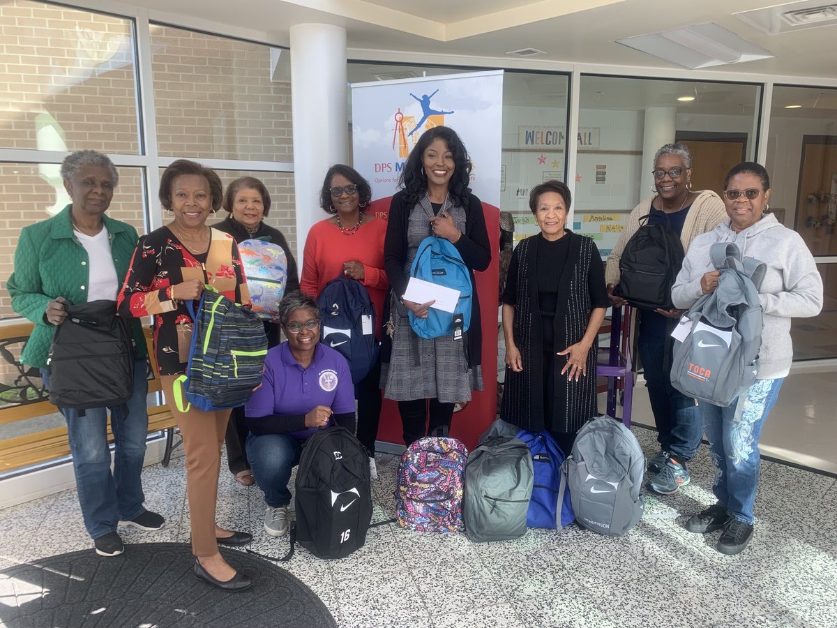 Thank you to the ladies of the Minnie Pearson Area Women’s Missionary Society at the historic St. Joseph A.M. E. Church.  They donated several backpacks filled with school supplies to R.N. Harris.  Your partnership is greatly appreciated! @drstacydstewart @AKAFerrell_EdD