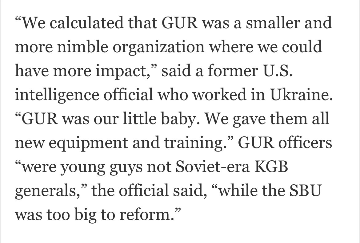 aaronjmate's tweet photo. The notion that Ukraine has become a US proxy since the 2014 Maidan coup is often dismissed as “Russian disinformation.”

Here’s a former US intelligence official bragging that Ukraine’s military intelligence service, GUR, “was our little baby,” which the US “rebuilt from scratch.”

Sorry if that offends little proxy warrior babies. https://t.co/IqSCA0oUft