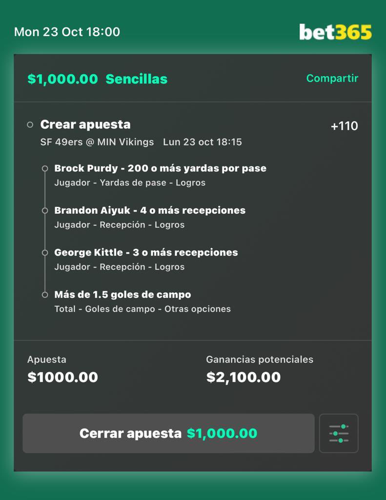 mrpickdog's tweet image. Line up para el Monday Night 
#NFL #nflbets #MNF #49ers #vikings #SFvsMIN