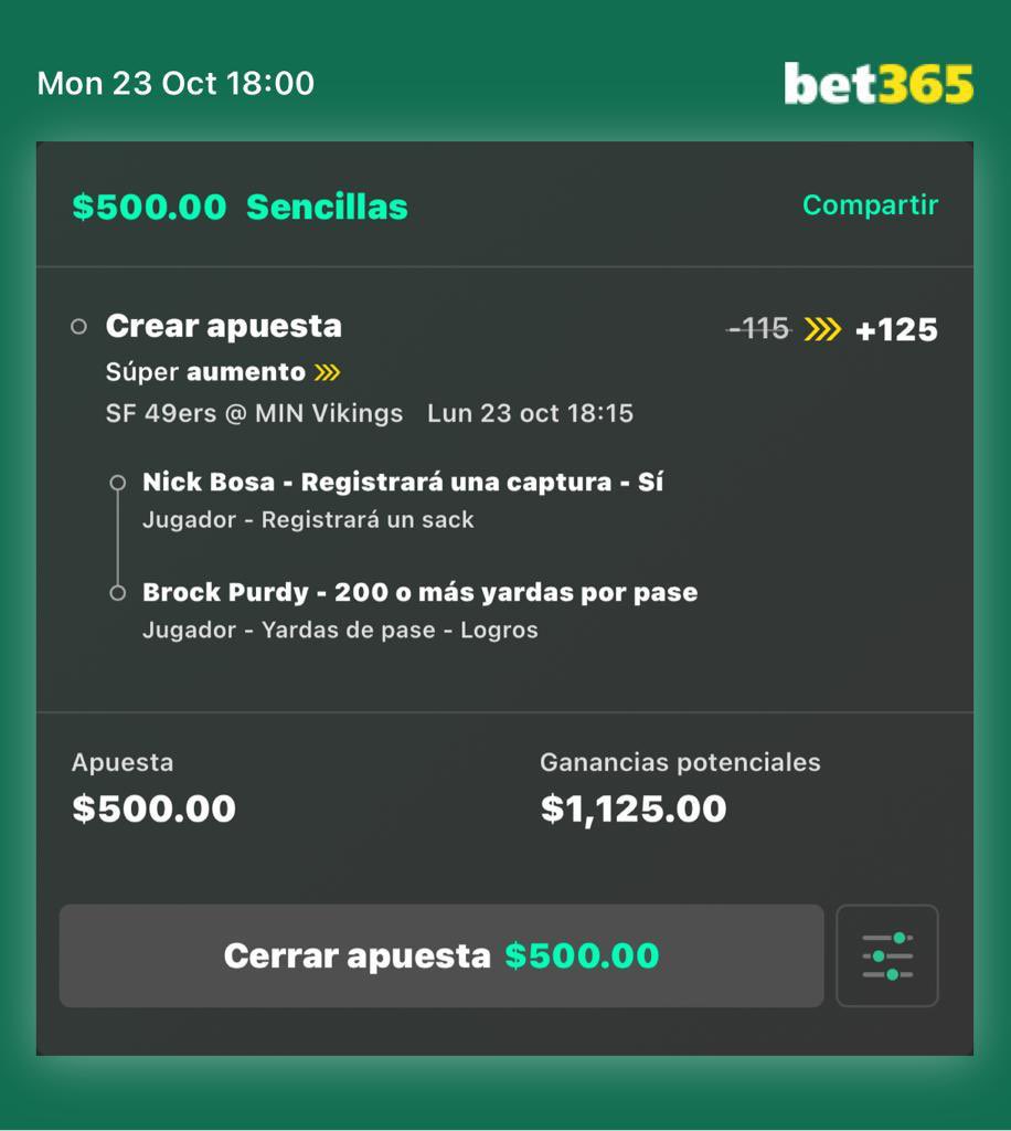 mrpickdog's tweet image. Line up para el Monday Night 
#NFL #nflbets #MNF #49ers #vikings #SFvsMIN