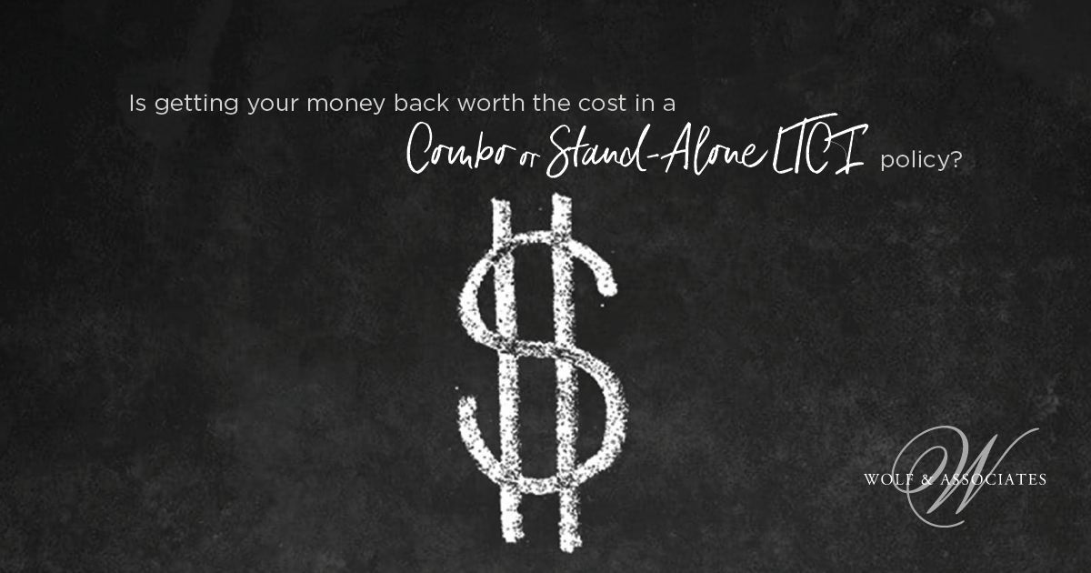 AgingPlanLTC's tweet photo. IS GETTING YOUR MONEY BACK WORTH THE COST IN A COMBO OR STAND-ALONE LTCI POLICY?

The second and most attractive feature of a Hybrid LTCI policy is that it has the potential to “give your money back if you don’t need it”.

https://t.co/jODCuPrFuA

#AgingPlan #MyAgingPlan #WolfLTC https://t.co/kn8zafi2iR
