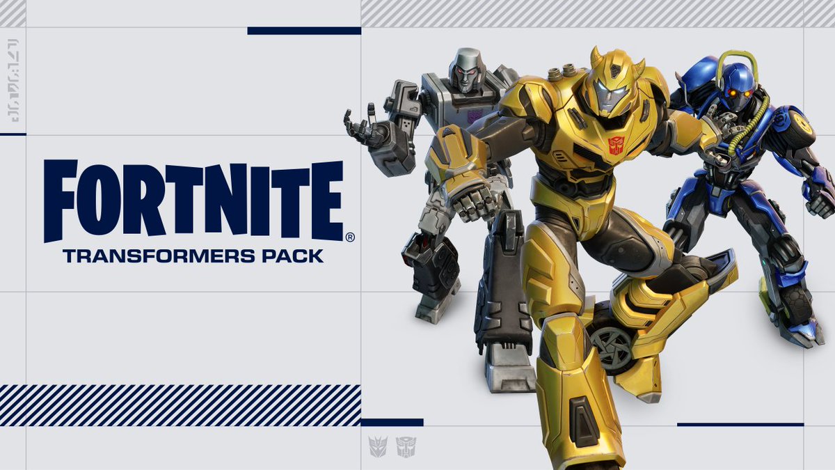 TheINAOG's tweet photo. #Fornite - ¡El nuevo Pack de Transformers ya está disponible en la Tienda de Objetos de Fortnite por tiempo limitado! Incluye el traje de Bumblebee, la mochila de alas de Bumblebee, la pico espada de Stinger y el emoticono integrado de Megatron. #Fortnite #Transformers #GamerPro https://t.co/NtiHU97uWo