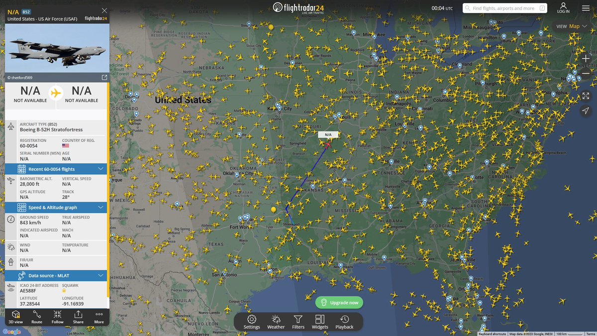 AIYeyENGDdJkjTr's tweet photo. Oct. 24, 2023
#Barksdale Air Force Base, Louisiana
#NoCALLSIGN #AE588F USAF B-52H Stratofortress https://t.co/T6ZVLeTV5h