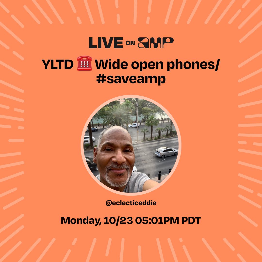 My Amp show, YLTD ☎️ Wide open phones/#saveamp, is live. Don't miss it! Tune in!
live.onamp.com/r7FUXqDY8Db Taking your calls and chats on getting the BEST recruiters in the temporary staff industry. #jobsearch #saveamp #moodmix #temping