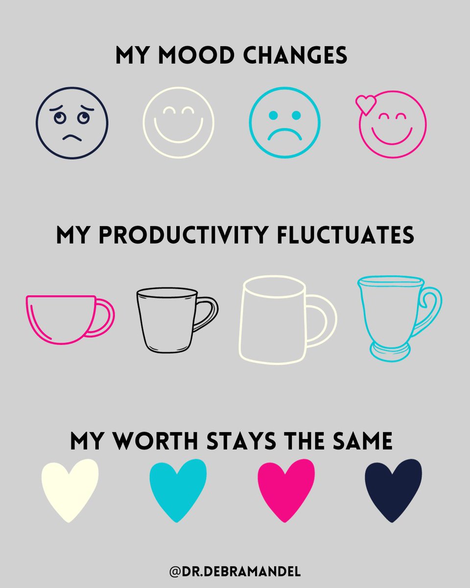 My Mood Changes. 🧠 
My Productivity Fluctuates. ☕️ 
My Worth Stays the Same. 💜 

#relationshiphelp #friendshiplove #selfcareishealthcare  #anxietyrelieftips #authorssupportingauthors