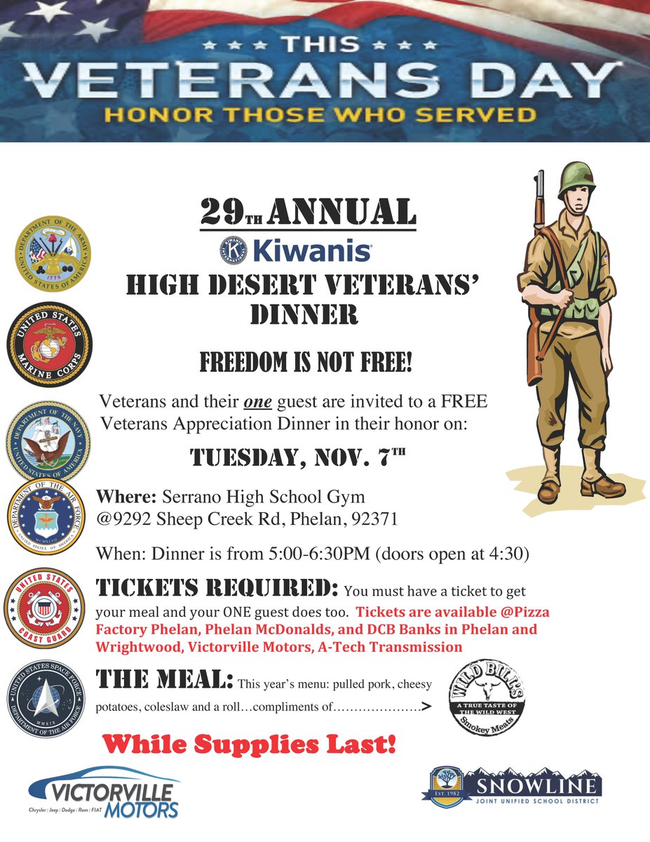 Please help us spread the word about our 2023 Veterans Dinner!