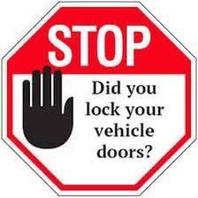 🛑 Did you lock your car doors? 🔑. @SarpySheriff has responded to many thefts from unlocked vehicles in neighborhoods spanning Bellevue to Gretna. Please LOCK your vehicles at night and take valuables inside. #9PMRoutine