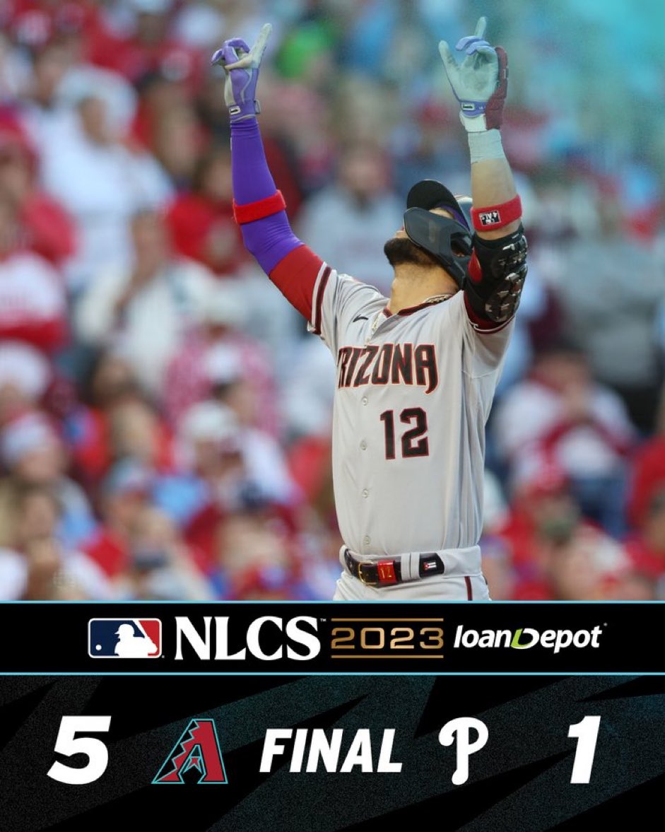 Kyle_Odegard's tweet photo. The D-Backs lost 110 games two seasons ago. They are now one win away from the World Series. https://t.co/YJGqQ97Ooe