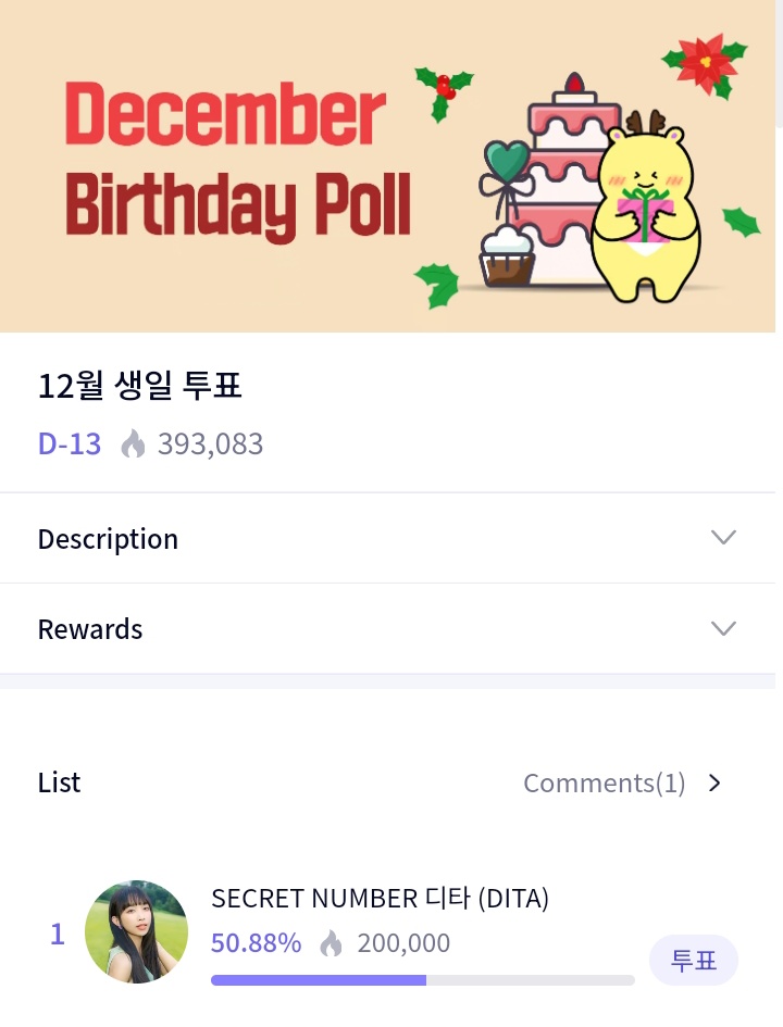 LockeyVT's tweet photo. [FANTOO] December #BirthdayPoll

#FANTOO Birthday Vote bulan DESEMBER untuk #DITA telah diBUKA!

Period   : ~ November 6 23:59 KST

📱https://t.co/17yRfJ6h9L

#SECRET_NUMBER #시크릿넘버 #디타 #DITA #팬투 @5ecretNumber https://t.co/qrTtlzxUBp