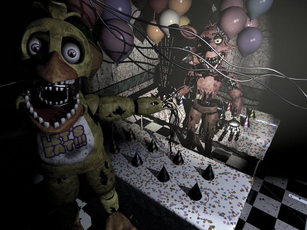 JJgrim on X: Cursed #1 Withered chica and foxy by alfred fixed