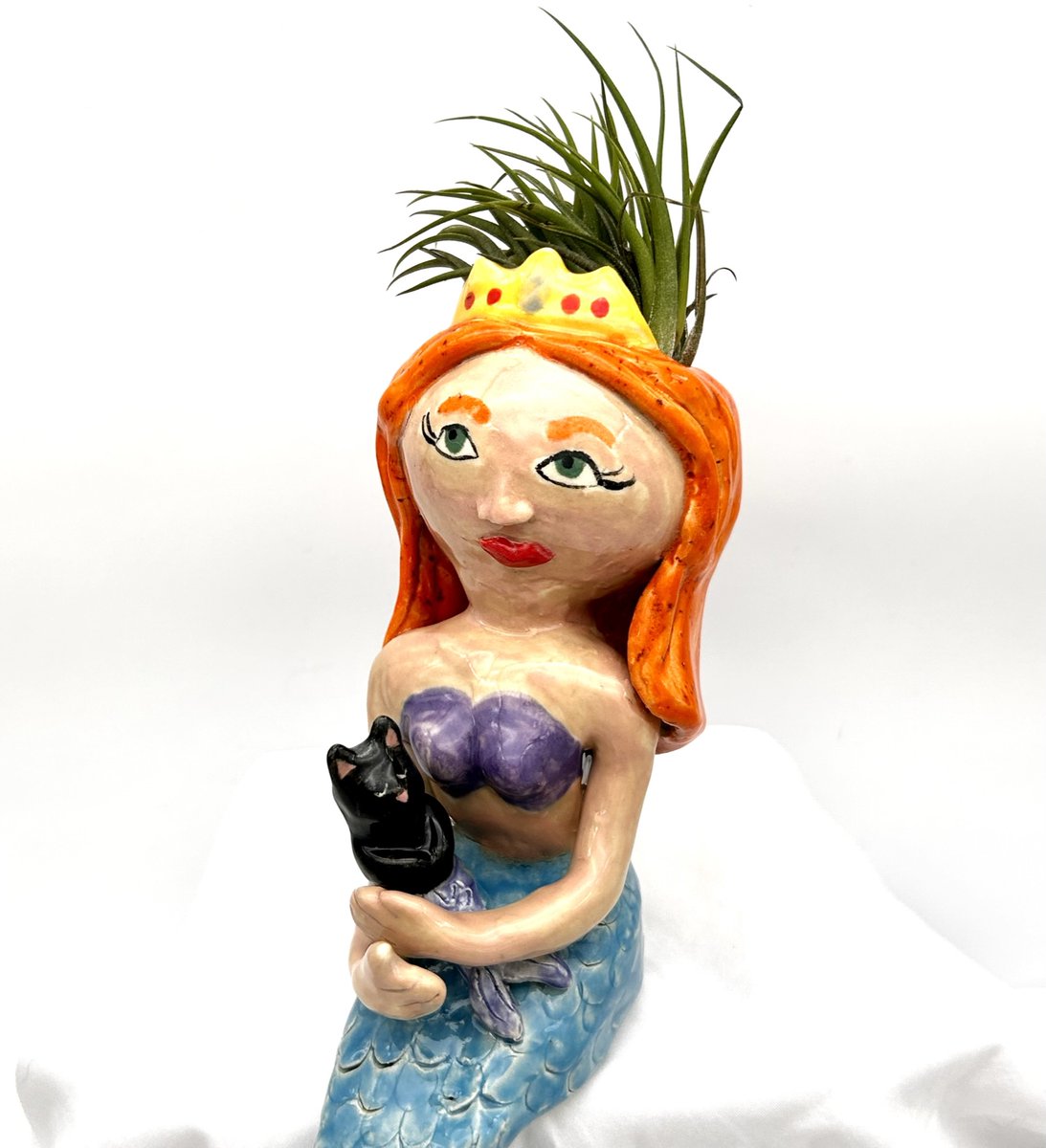 ZenCatPottery's tweet photo. #airplanter #airplantholder #mermaidlover #ceramicmermaid #purrcat #mercat #succulentlover #blackcat #deskdecor #handmadepottery #handmadeceramics #handmadeMermaid Air Plant Holder with Pet )urrmaid  https://t.co/wph96TYZjC via@Etsy https://t.co/LmYSZsiAFv
