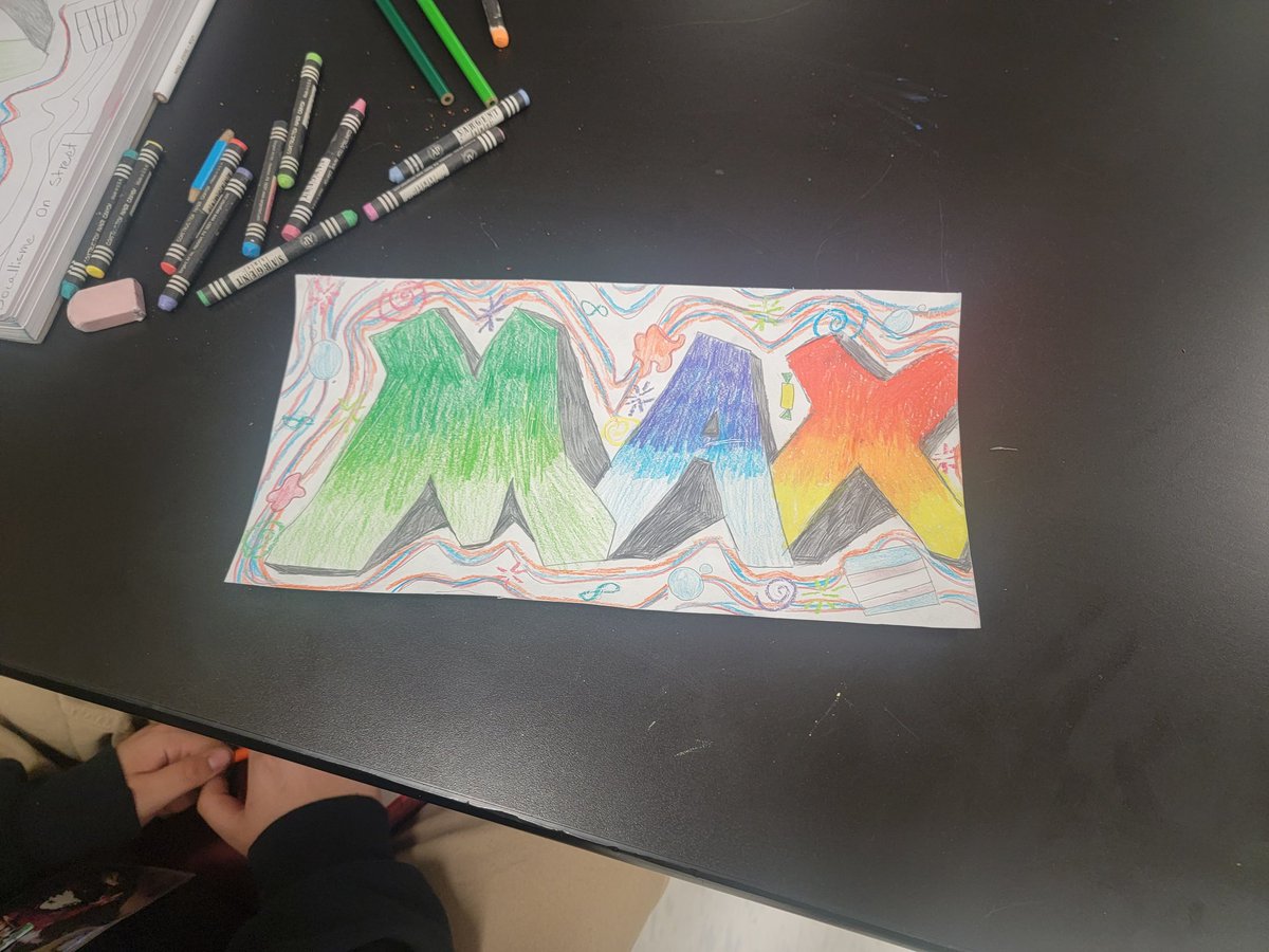 WolfPackArtWMS's tweet photo. @Welch_WolfPack student artists working on their graffiti name compositions that showcase their understanding on the 7 elects of art.
#WMSWolfPack #WolfPackArt #WMSArtRocks #WIP https://t.co/NbBDr77RIF