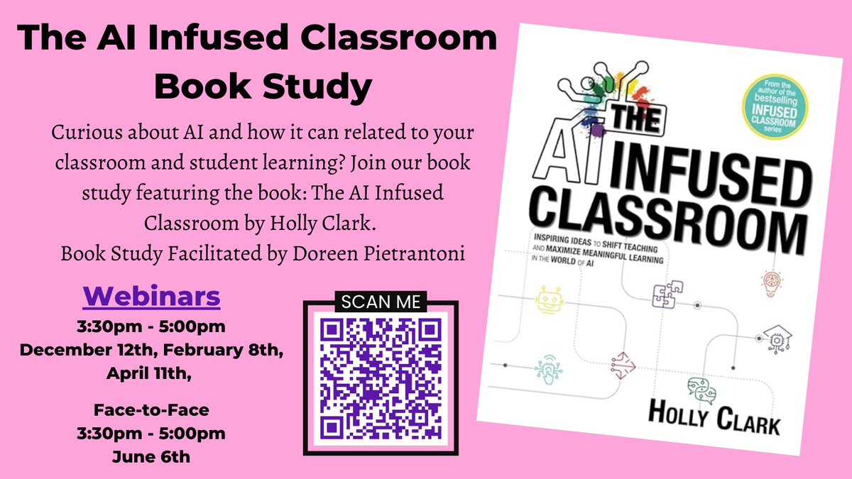M1BITS's tweet image. Dig deep into the AI Infused Classroom with our bookstudy!

Register: bit.ly/3SiJHQu

#m1bits #aiintheclassroom #bookstudy #pedagogy #instructionaltechnology #engaginglearners #webinars