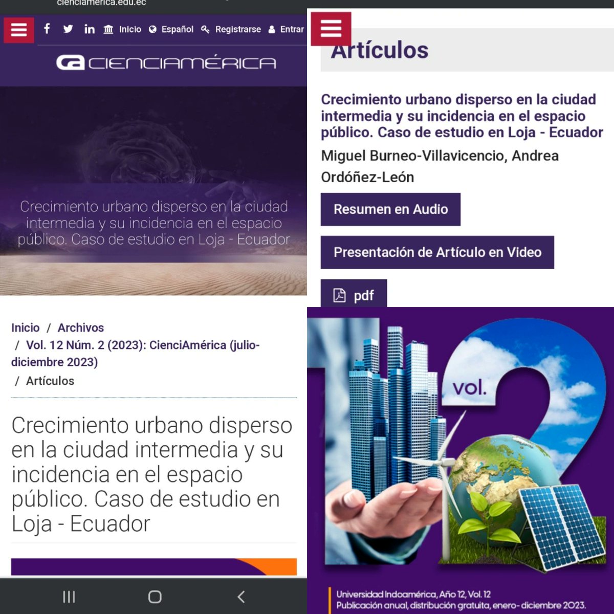 AndreaOrdonezL's tweet photo. #UIDEinvestigacion Nuevo artículo. Investigación realizada en pregrado "Crecimiento urbano disperso en la ciudad intermedia y su incidencia en el espacio público. Caso de estudio en Loja - Ecuador"
#UIDE #CIUDADINTERMEDIA #DUCI #RESEARCH #UIDELoja
https://t.co/dC9Uoh9zDr https://t.co/eak7OSgOqr