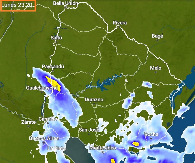 AficionadoMeteo's tweet photo. #Anticipamos en base al #RadarDeTormenta. Esta noche y madrugada martes 24 todavía hay chance de más lluvias y ocasionales tormentas, algunas fuertes. Desde el Suroeste, Litoral - Río Negro, limite Paysandú. Cento-Sur, Metropolitana, Este y Noreste. #Aviso - https://t.co/6f1HUUzjrf