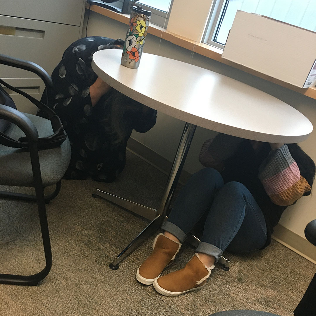 A big shoutout to #JIBC staff & students for participating in the Great British Columbia #ShakeOut earthquake drill last week! 

Thank you for taking the time to practice & plan for how you will be prepared in case an earthquake or other emergency strikes. #EarthquakeSafety