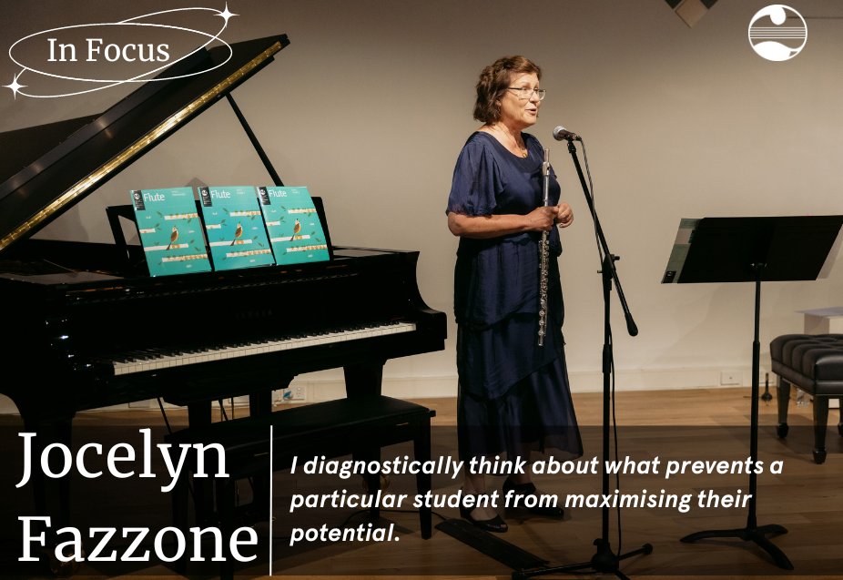 "Play from the heart."

You can learn more about AMEB Flute Consultant Jocelyn Fazzone, from her passion for flute repertoire, and teaching approach to music beginnings through #InFocus.

#AMEBFlute Series 4 (Grades 5 &amp; 6) are available to preorder: bit.ly/3HjNs2N

#AMEB