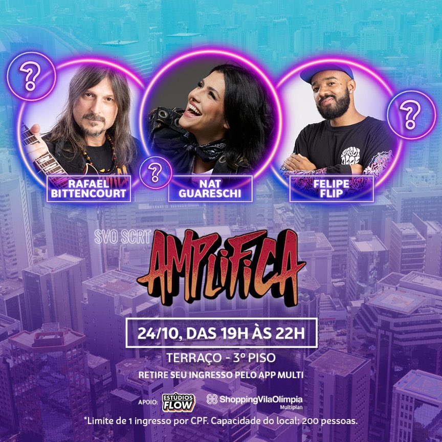 CanalAmplifica's tweet photo. Amanhã, dia 24, estaremos AO VIVO no final da temporada de 2023 no #SVOsecreto no @scvilaolimpia 🚀
Vai rolar show com convidados super especiais e bate-papo. 
O evento é #GRATUITO e você pode resgatar seu ingresso através do link https://t.co/f3wbdIhOoX
Esperamos vocês! 🔥 https://t.co/l1EaEFKFJl
