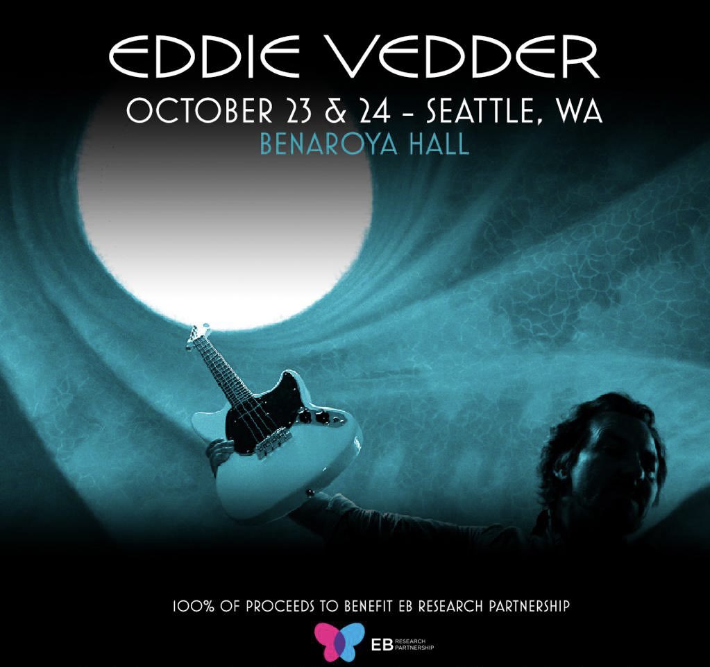 Pearl Jam (@pearljam) on Twitter photo Last minute tickets have just been released for tonight’s <a href="/eddievedder/">Eddie Vedder</a> show in Seattle! Join in supporting <a href="/EBResearch/">EB Research Partnership</a>. Showtime is 8pm. Tix available now at the <a href="/benaroyahall/">Benaroya Hall</a> box office or online at Ticketmaster. Last minute tickets have just been released for tonight’s <a href="/eddievedder/">Eddie Vedder</a> show in Seattle! Join in supporting <a href="/EBResearch/">EB Research Partnership</a>. Showtime is 8pm. Tix available now at the <a href="/benaroyahall/">Benaroya Hall</a> box office or online at Ticketmaster.
