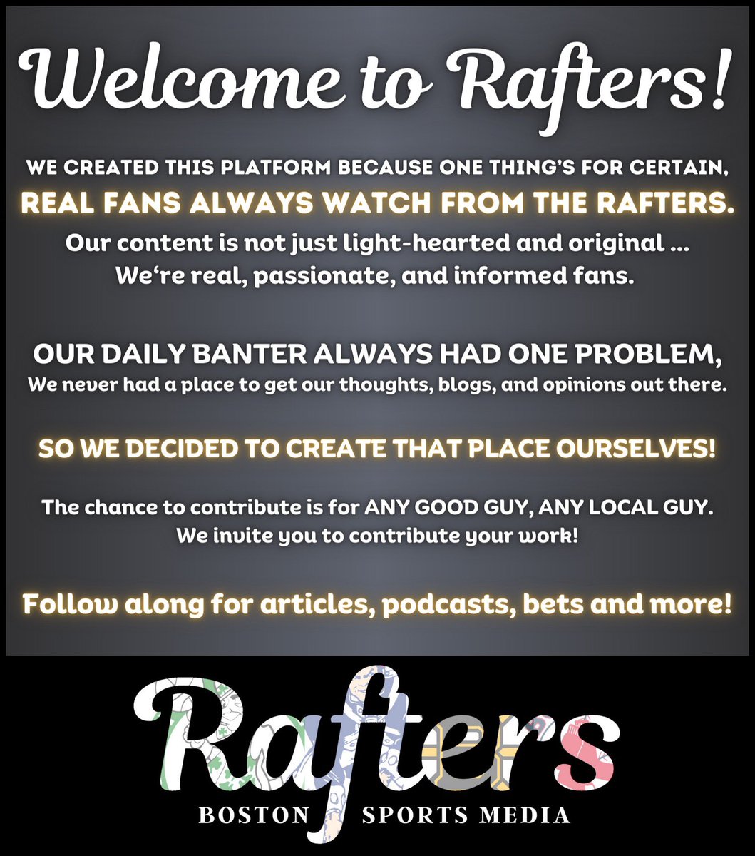BOS_Rafters's tweet image. WELCOME TO RAFTERS!

Retweet and Follow to enter our Twitter Kick-Off Giveaway!

ZDENO CHARA AUTOGRAPHED PUCK

Site Launch - Wednesday 10 / 25
Giveaway Winner - Saturday 10 / 28

Don’t Miss Your Chance to Win!