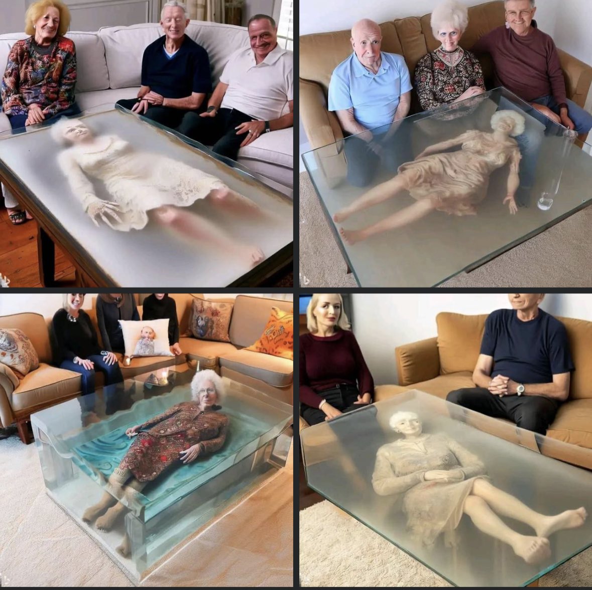 Just hear me out… coffee table coffins so you can always see your loved ones.