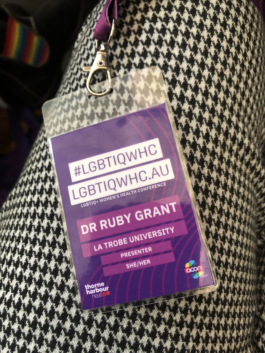 notoriousrfg's tweet photo. Excited to be joining friends and colleagues at the @ThorneHarbour @ACONhealth LGBTIQ women’s health conference #LGBTIQWHC this week with the @LTU_Sex_Health @RainbowHVic team. 💜 https://t.co/Cua1o6cs4T