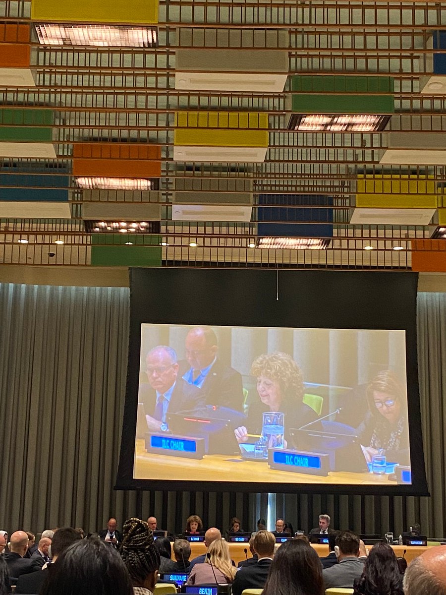 niluferoral's tweet photo. The 74th session of the #ILC elected two women as Chairs. Today as Chair of the first part I had the great honour to present the report of the ILC to the 6th Committee with my dear friend ⁦@PatrciaGalvoTe1⁩ current Chair. In 74 years 3 women have been Chair of the ILC. https://t.co/C1b6VLEFt5