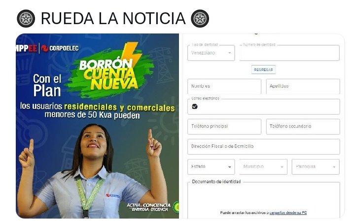 Jojotoweb's tweet photo. Parece que Corpoelec, quien la preside y el gobierno quieren volver loca a la población, es IMPOSIBLE hacer el registro de Borrón y Cuenta Nueva por ninguna vía, o ¿Será que quieren asegurar multar a todo el pueblo? Abusadores! https://t.co/BY9yo2bM0Y