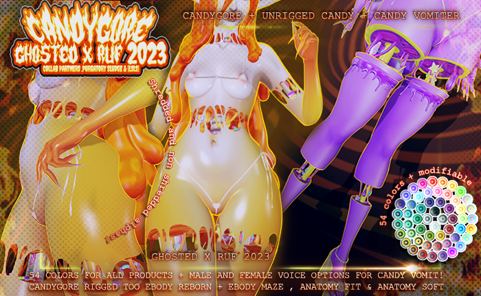 GHOSTEDSL's tweet photo. ✨✨✨Releasing at The Warehouse Sale! CANDYGORE + LOOSE LOW POLY CANDIES + CANDY GORE VOMIT!✨✨✨ https://t.co/Evj01tbxCE