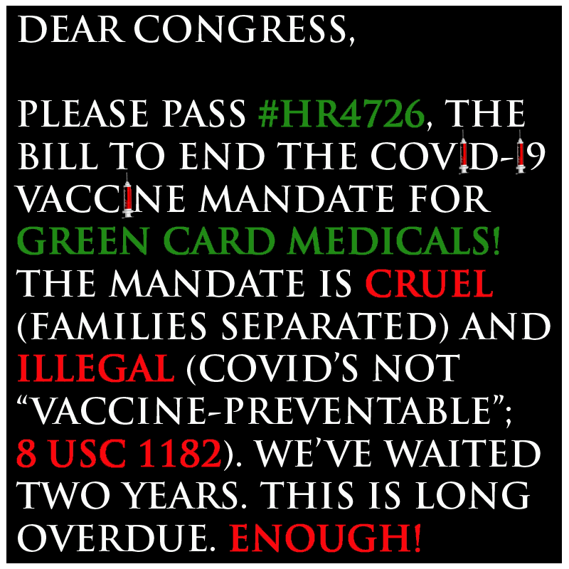 UnamericanJames's tweet photo. Dear Congress, 

Please pass #HR4726!

The unvaccinated are praying! 

🙏

@ClyburnSC06 @TedLieu @RepDelBene @RepJoeNeguse @vgescobar @RepDeanPhillips @RepUnderwood @RepSpanberger @RepSaraJacobs @JasmineForUS @RepDanKildee @RepBarbaraLee @RepDWStweets @janschakowsky @RepJerryCarl https://t.co/L1lli78bH8