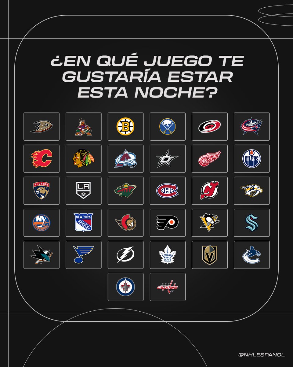 nhlespanol's tweet photo. ¡Hoy juegan todos! 🏒 https://t.co/R6fs5al4D9